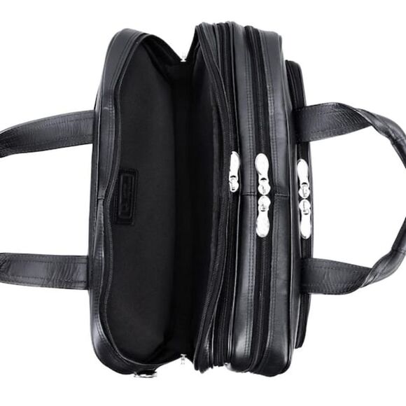 McKLEIN Pearson Leather 17 in.Exp Double compartment Laptop Briefcase bag $480 - Picture 11 of 16